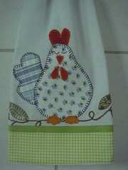 Galinha cochilando (*Sonhos em Retalhos*) Tags: galinha patchwork decorao cozinha patchcolagem panodeprato