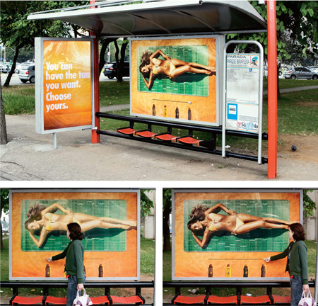 choose your tan - interactive billboard