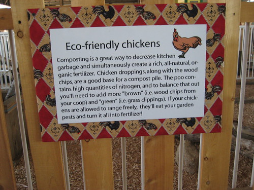 informative chicken sign