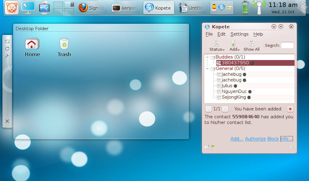 Kopete in Pardus KDE4