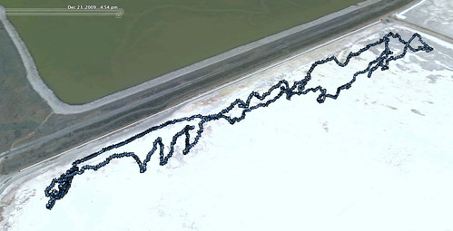 Google Earth display of camera track
