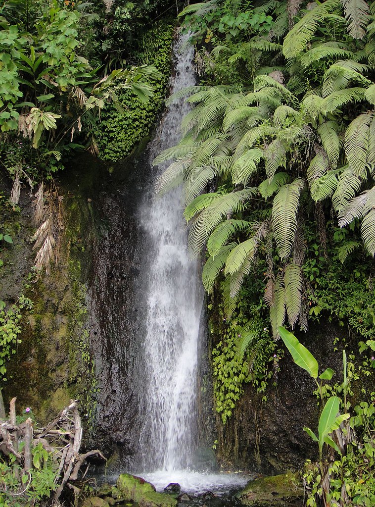Cibeureum waterfall  West Java Indonesia