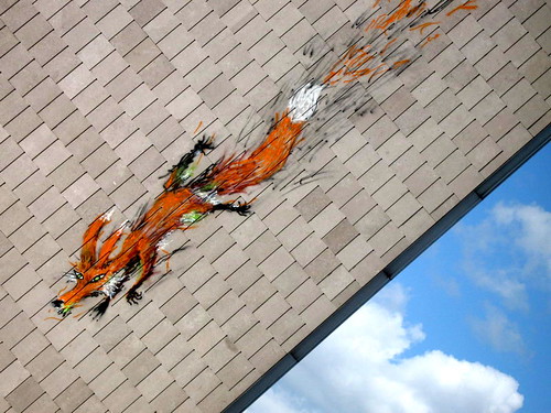 Brussels street art - Bonom fox