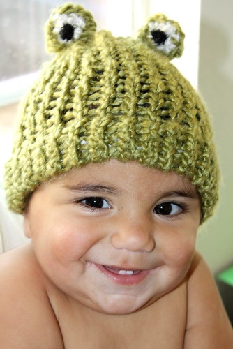 frog baby hat by you.