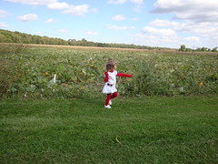 Lilliann In Front Of The Pumpkin Patch