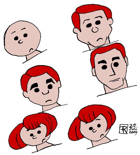 Cartoon heads and hairdos | So much to do, so little time