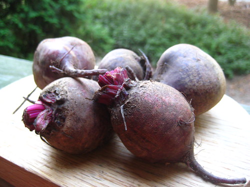 beets, raw and dirty.