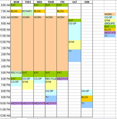 Schedule (proposed)