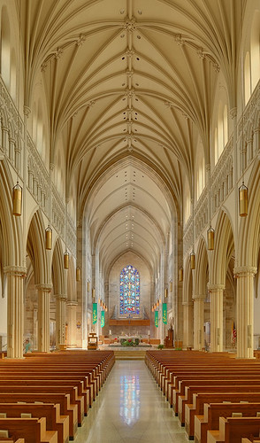 Roman Catholic Cathedral of Saint Peter, in Belleville, Illinois, USA - nave