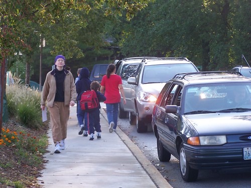 Children going to school at Stoneleigh Elementary School, Towson