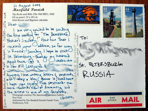 Benevolent Postcard Society: Sent September