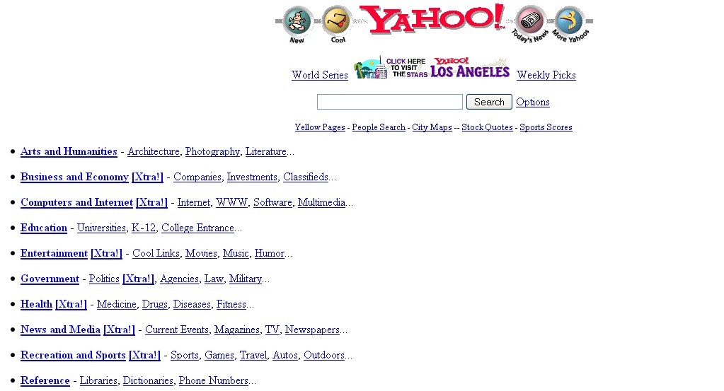 How Top webpages of the world looked when they were first launched?