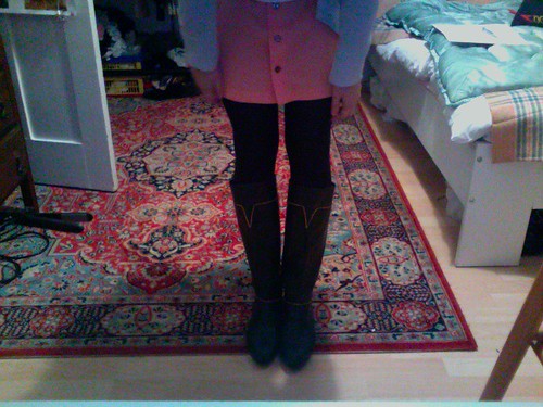 new skirt and boots