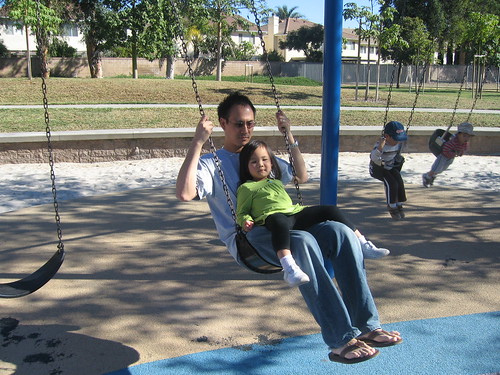 swinging with daddy