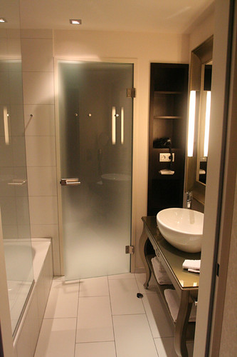 bathroom at Hotel Herrenhof