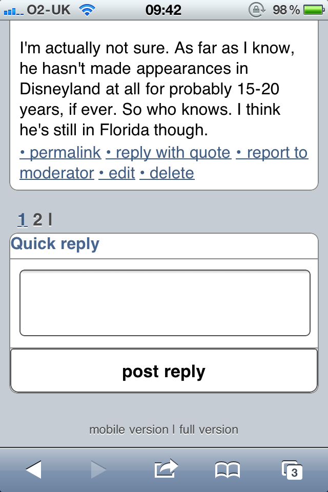 Viewing the forum on an iPhone - Thread reply box
