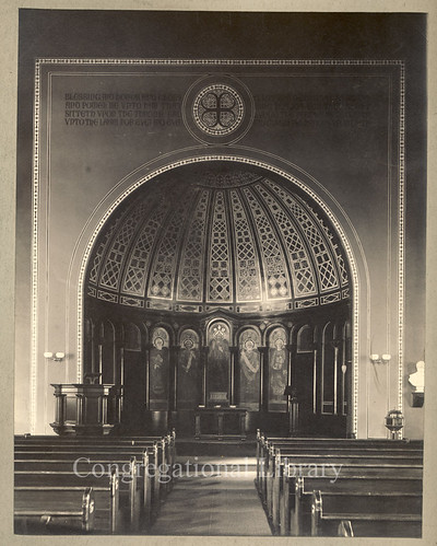 Boston, MA : Mount Vernon Congregational Church. Interior.