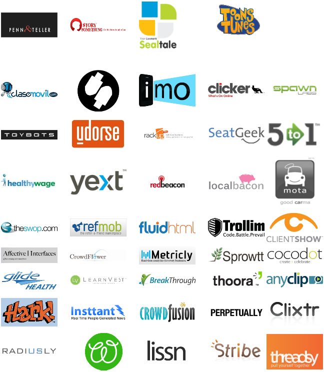 Thumb 44 logos de nuevas empresas Web 2.0 en el TechCrunch50