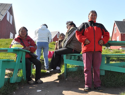 Inuit family and friends