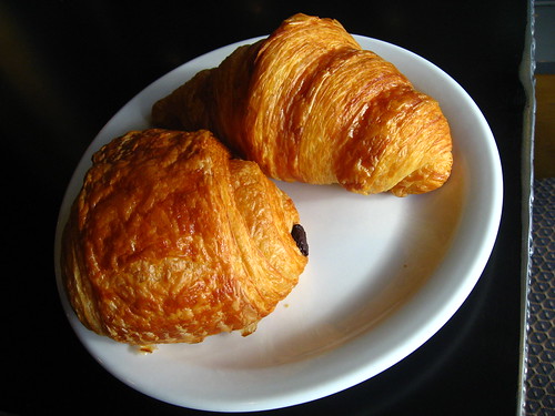 The two mainstays: a croissant and a pain au chocolat. I give the pastry edge to the croissant. As good as Tartine? I give the edge to Tartines glossy-brown surface, but only the very slightest edge!