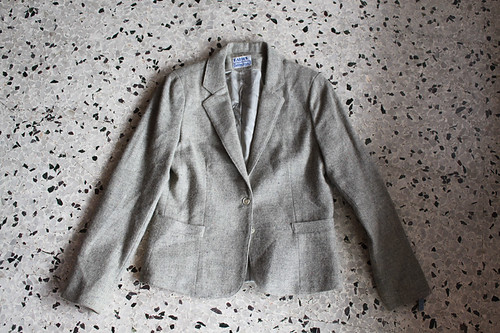 retro 80s Katie's grey jacket! $9