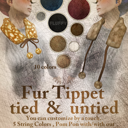 Fur Tippet - tied & untied