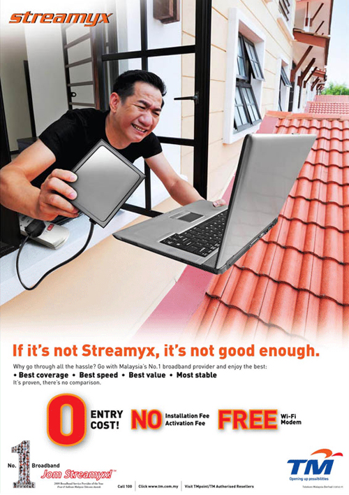TMnet Streamyx Advertisement vs P1 Wimax