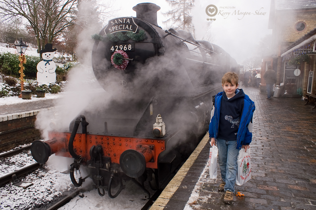 Santa steam train