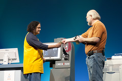 Manuel Tijerino and James Gosling, General Session "The Toy Show" on June 5, JavaOne 2009 San Francisco