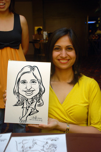 Caricature live sketching for Standard Chartered Bank - 6