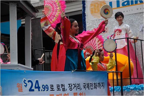 Every year, the Korean-American Parade offers colorful costumes and floats.