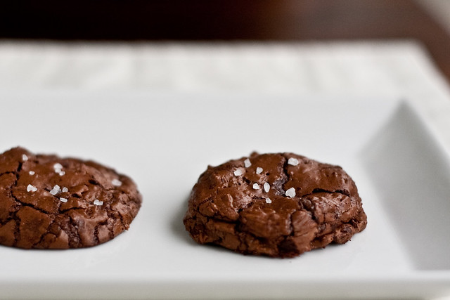 Salted Chocolate-Chocolate Chunk Cookies