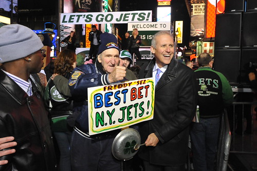 Let's Go Jets! - Times Square, NYC - 01/21/10 by asterix611