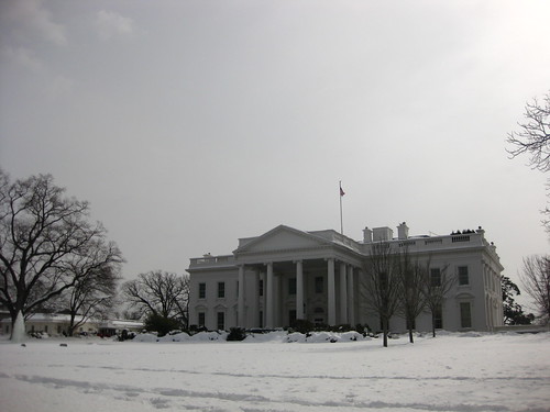 White House in Snow