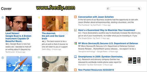 Cover View in Feedly