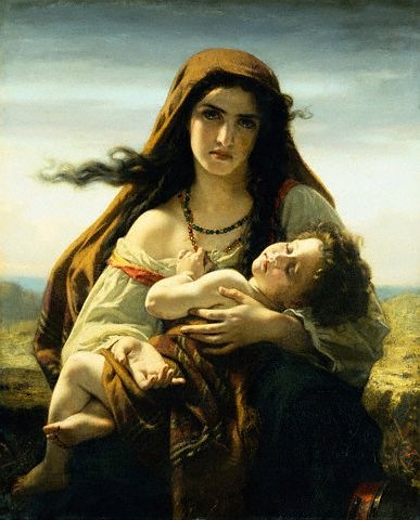 Hugues Merle (French, 1823-1881) The Widow (Date Unknown) Oil on Canvas. Private Collection