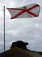 Jersey flag over German Turret