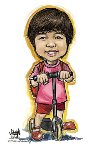 Jiaxi on scooter (colour)