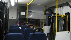 Foreward interior view of First Transit 2008 Ford paratransit bus # 5157. Glenview Illinois. November 2009.