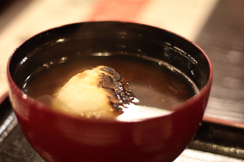 Red bean soup with rice cake eaten in Kyoto