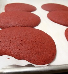 Red Velvet Black & White Cookies