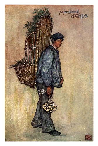 009-Un vendedor callejero en Falaise baja Normandia-Normandy-1905- Ilustrado por Nico Jugman