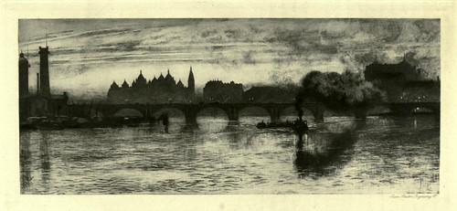 008-El puente de Waterloo-London impressions 1898- William Hyde