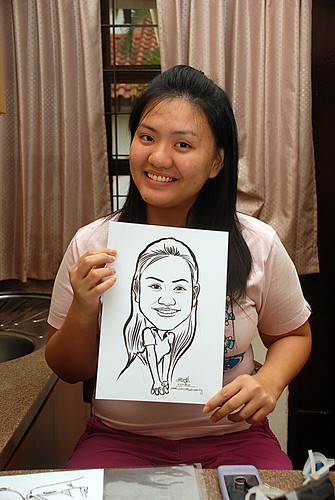 caricature live sketching for birthday party 020'12010 - 2