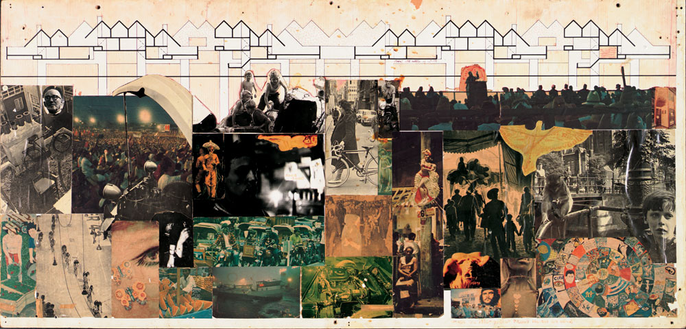 Piet Blom, Dwelling as an urban roof, collage, 1965