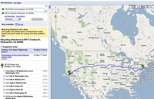 google map bike directions