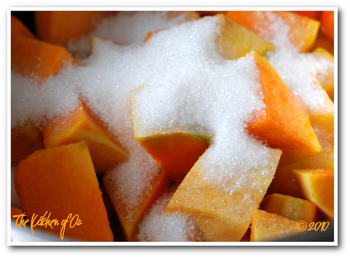 Pumpkin Dessert - cooking with sugar