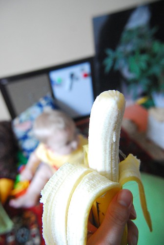 Banana, shared with the baby