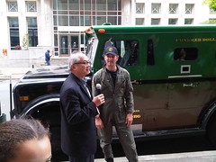 Mel Chin with Armored Car driver