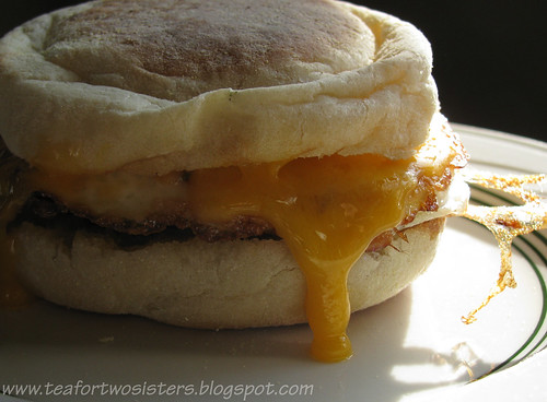 Homemade bacon and egg McMuffin